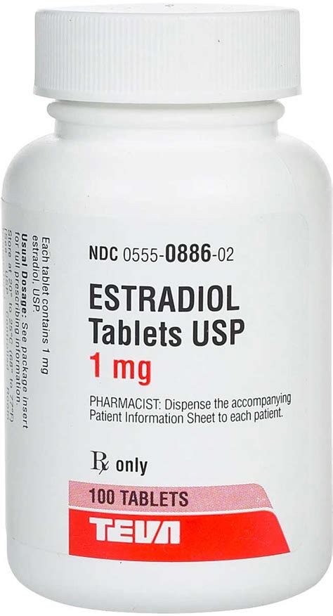 Estradiol For Horses 1 Mg 100 Ct Item 1118rx