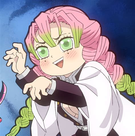 Anime Demon With Pink Hair And Green Eyes