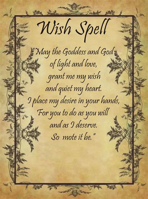 Wish Spell For Homemade Halloween Spell Book Witchcraft Spells For Beginners Healing Spells