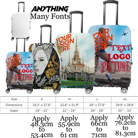 Personalized Luggage Cover Personalized Suitcase Cover Etsy