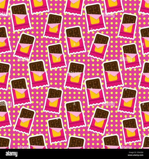 Chocolate Bar Seamless Pattern Vector Illustration Stock Vector Image And Art Alamy