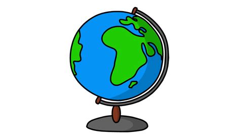 Globe Sketch Illustration Hand Drawn Animation Transparent Motion