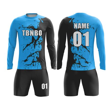 Long Sleeve Splash Pattern Cool Design Soccer Jersey Goalkeeper