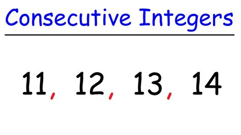 What Are Consecutive Integers Examples Cloudshareinfo