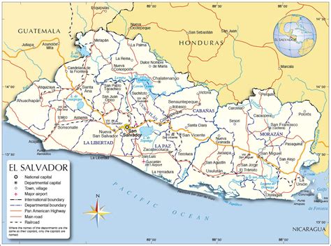El Salvador Maps Printable Maps Of El Salvador For Download