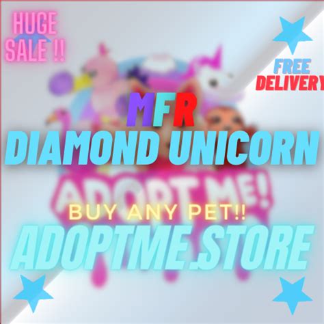 Roblox Adopt Me Mfr Diamond Unicorn Mega Adopt Me Store