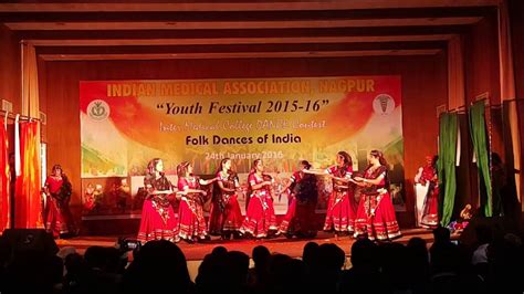 jnmc sawangi ima nagpur youth festival 2016 17 inter medical college folk dance contest youtube