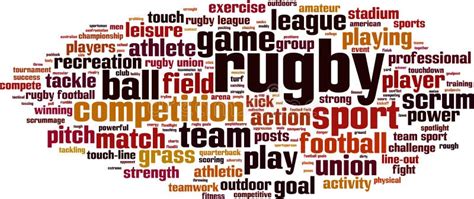 Rugby Word Cloud Stock Vector Illustration Of Football 255709927