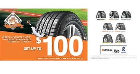 We stock complete range of hankook tyre. Hankook Tire to offer up $100 rebate with 2018 Great Catch ...