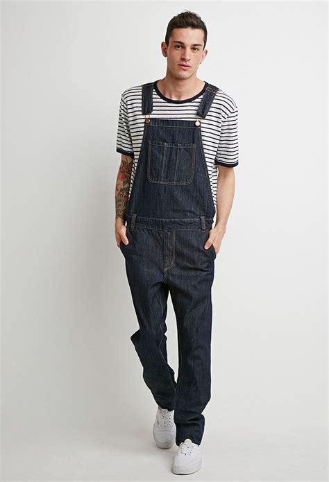 Forever 21 Mens Denim Overalls Overall Shorts Overall Outfit Men
