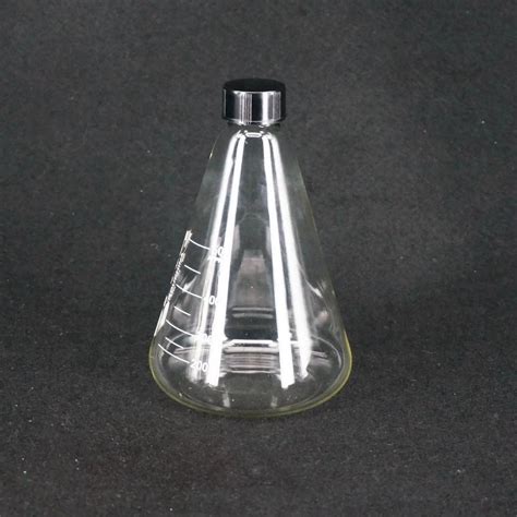 500ml Borosilicate Glass Conical Erlenmeyer Flask With Cover For