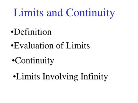 Ppt Limits And Continuity Powerpoint Presentation Free Download Id