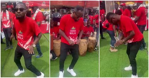 Funny Face Ghanaian Comedian Displays Incredible Dance Moves At A Dano