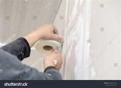 Tape Plaster On Wall Repair House Stock Photo 1389914444 Shutterstock