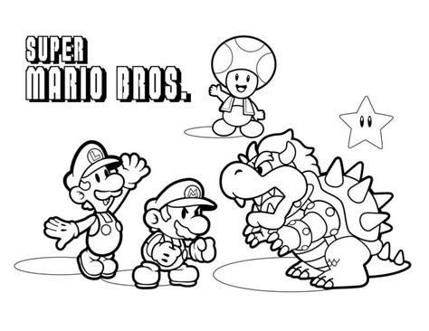 Kolorowanki Mario Bros Do Wydruku Dla Dzieci