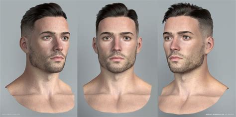 Male Head Concept By Sergecg Portrait 3d Cgsociety Face Anatomy