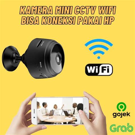 Kamera CCTV Wireless Mini IP Cam Wifi Tersembunyi Spy Cam Sambung HP