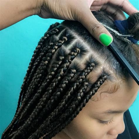 Although box braids can be done using just the wearer's natural hair, more often than not, braiding hair added for length and to extend the longevity of the style. How To Box Braids Tutorial And Styles | Box Braids Guide