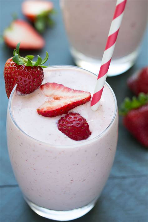 Strawberry Milkshake Smoothie Kristines Kitchen Strawberry Milkshake Banana Yogurt