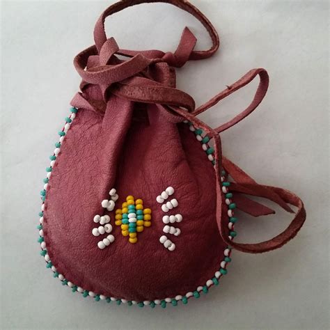Embroidered Native American Leather Bag Keweenaw Bay Indian Community