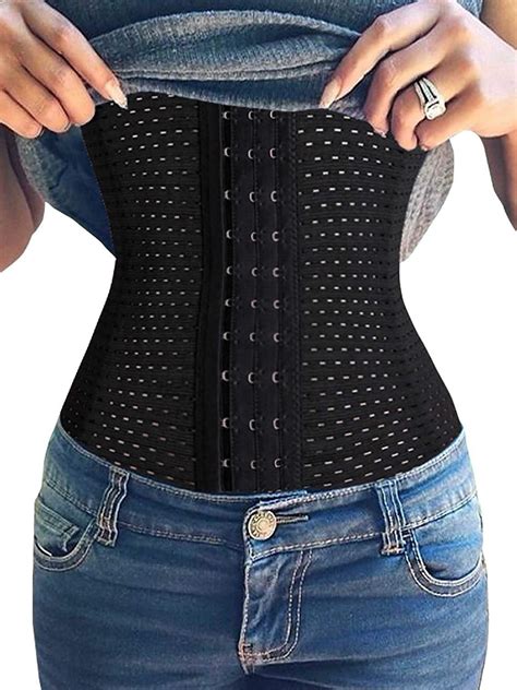 women s waist trainer corset for weight loss sport workout long torso hourglass body shaper