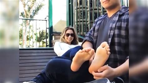 Cute Blonde Gets Tickled By Her Feet In Public Youtube