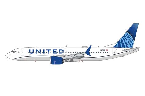 United Airlines Boeing 737 Max 8 N27251 New Livery Gemini Jets