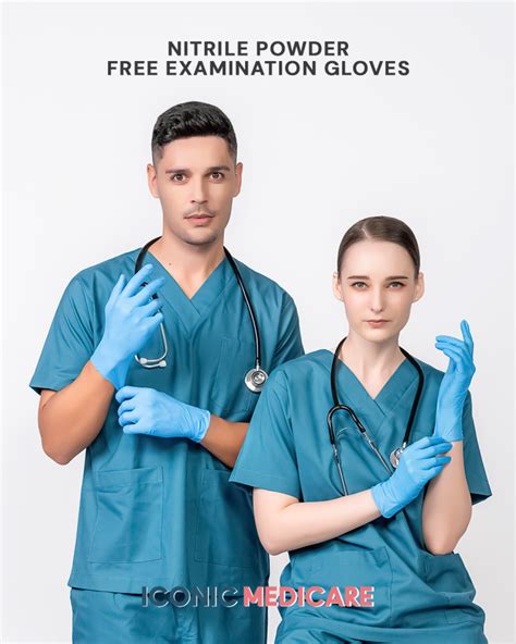 Iconic Medicare Nitrile Powder Free Examination Gloves Pcs Box Iconic Medicare