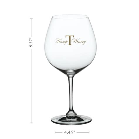 Trump Winery Trump Winery Gold Logo Red Wine Glass