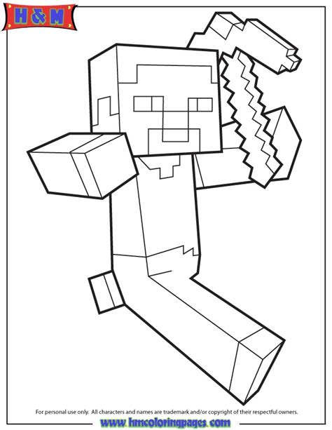 Minecraft Steve Coloring Pages At GetColorings Free Printable