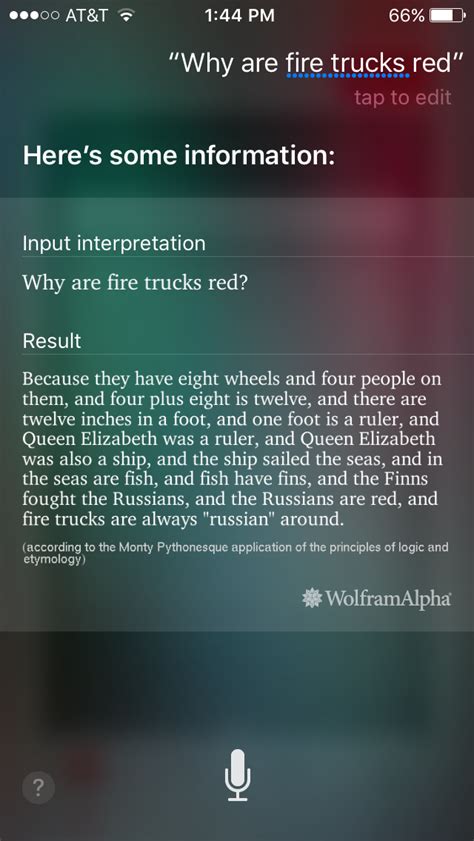 Feb 03, 2021 · the response to this is brilliant so we won't spoil it for you. Ask Siri, Why are firetrucks red? | Funny siri questions ...