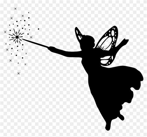 Free 206 Silhouette Fairy Godmother Svg SVG PNG EPS DXF File