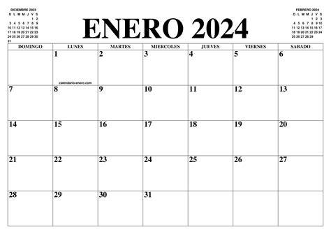 Calendario Enero 2024 El Calendario Enero Para Imprimir Gratis Mes