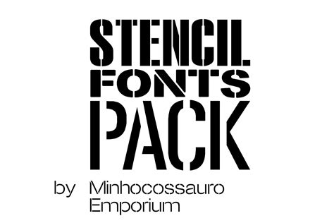 Stencil Fonts Pack Sans Serif Fonts Creative Market