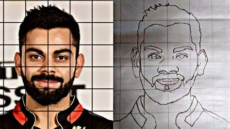 Drawing Virat Kohli With Rs 12 Pencil Possible How To Draw Outline