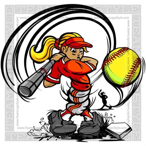 In this section you will find great clipart to download. Girls Softball Clipart Vector Cartoon - Vector cartoon hitter