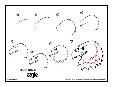 This is a simplified cartoon version of a bald eagle. How To Draw A Realistic Bald Eagle Head - Art For Kids Hub ...
