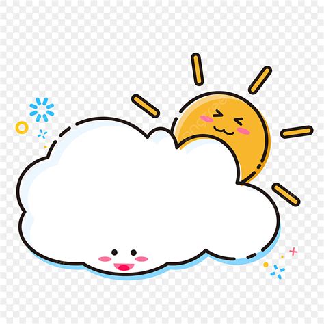 Sun And Clouds Clipart Hd Png Cartoon Cute Mbe Style Clouds With Sun