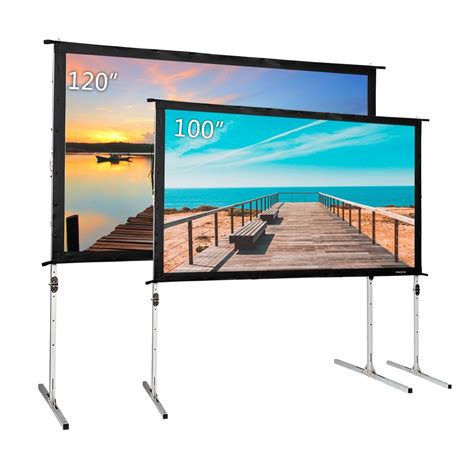 Gliving 120 Inch 169 Projection Screen Anti Crease Portable Projector
