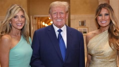 marla maples cuddles up to ex donald trump in pic with rarely seen melania on eve tiffany s