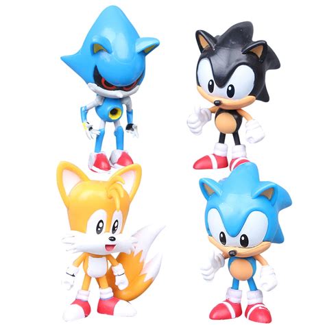Sonic The Hedgehog Classic Sonic Tails Metal Sonic Figure Set Of 4