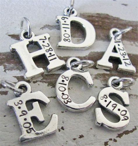 Silver Initial Charms Sterling Silver Initial Silver Initials
