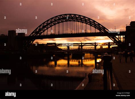 Tyne Bridges At Sunset Hi Res Stock Photography And Images Alamy