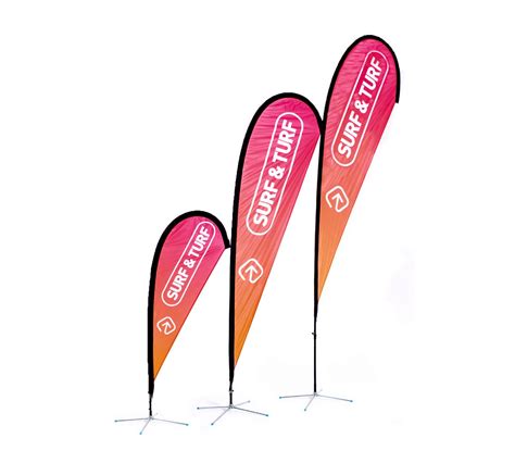 Custom Printed Teardrop Banner Flag Surf And Turf