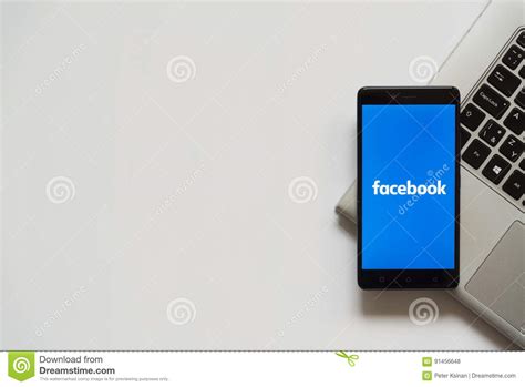 Facebook Logo On Smartphone Screen Editorial Stock Photo Image Of