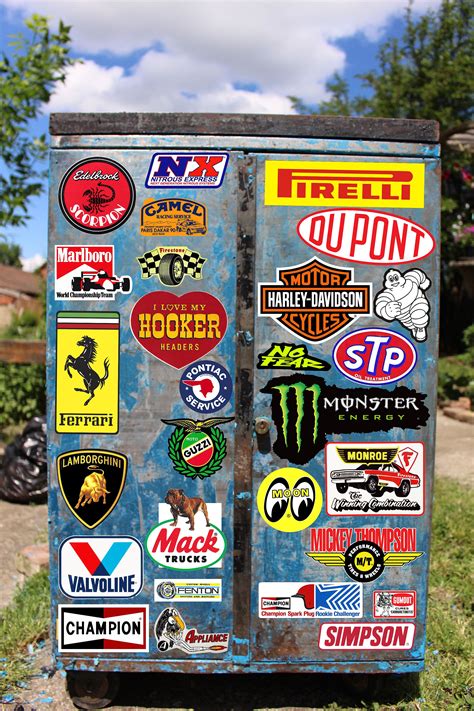 Toolbox Vtg Stickers Decal Car Workshop Racing Stickers Cool Garages