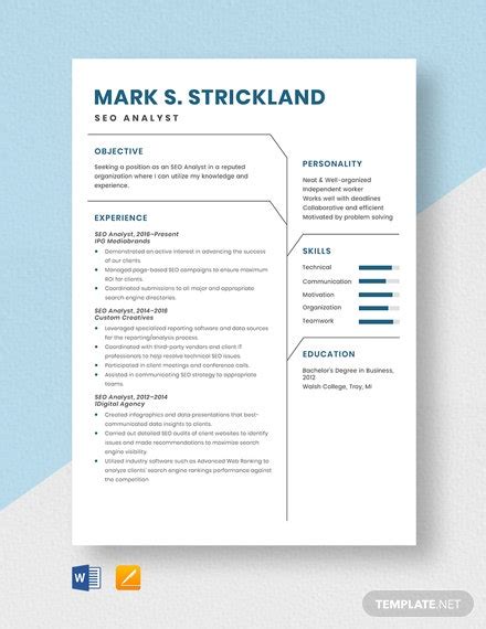 Digital marketing specialist resume examples. SEO Resume/CV Template - Word | PSD | Apple Pages | Publisher