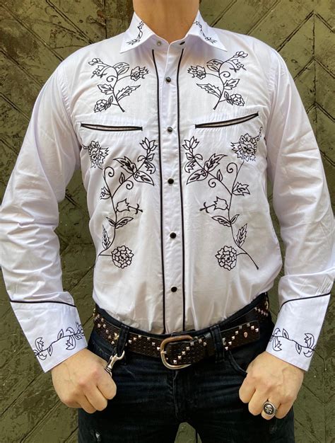 White And Black Western Shirt