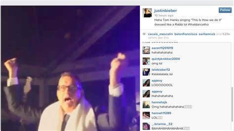 Viral Video Of The Day Justin Biebers Tom Hanks Instagram Video