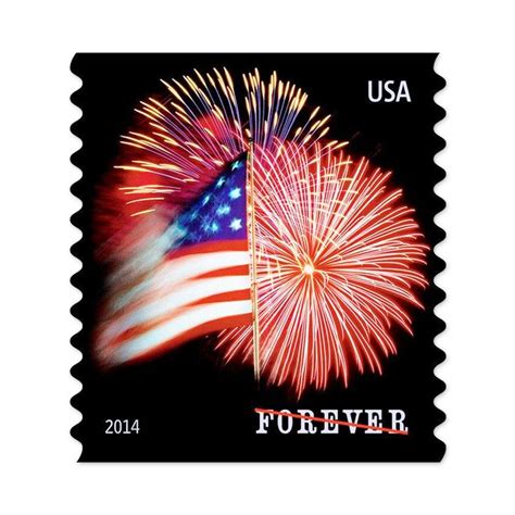 2799 100 Stamps Flag Fireworks 2014 Forever Usps New Postage Stamp